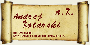 Andrej Kolarski vizit kartica